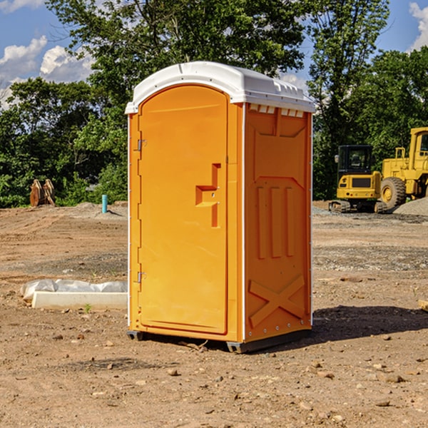 how often are the porta potties cleaned and serviced during a rental period in Dutch Flat California